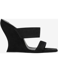 Alaïa - Wave 110 Suede Wedge Mules - Lyst