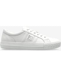 Fendi - Domino Leather Low-Top Sneakers - Lyst
