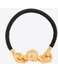 Bottega Veneta - Loop Leather Bracelet - Lyst