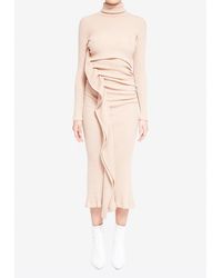 MM6 by Maison Martin Margiela - Fitted Midi Dress - Lyst
