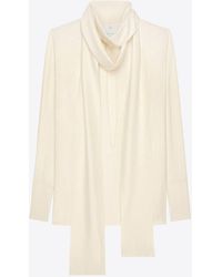 Givenchy - Long-Sleeved Foulard Silk Blouse - Lyst