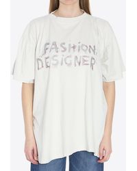 Balenciaga - Fashion Designer Distressed T-Shirt - Lyst