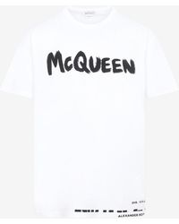 Alexander McQueen - Graffiti Logo Short-Sleeved T-Shirt - Lyst
