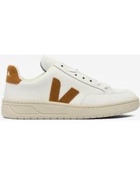 Veja - V-12 Leather And Suede Sneakers - Lyst
