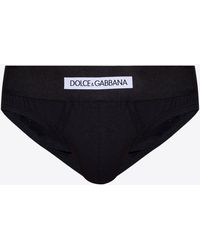 Dolce & Gabbana - Logo Waistband Mid-Rise Briefs - Lyst