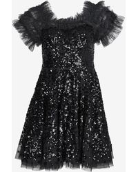 Needle & Thread - Sequin Embellished Off-Shoulder Mini Dress - Lyst