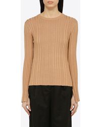 Loulou Studio - Silk-Blend Ribbed Sweater - Lyst