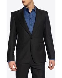 Dolce & Gabbana - Herringbone Single-Breasted Wool Blazer - Lyst