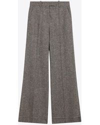 Valentino - Patterned Wool Pants - Lyst