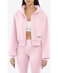 THE GIVING MOVEMENT x YOOX - Batwing Cropped Hooded Sweatshirt - Lyst