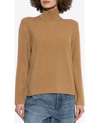 Etro - Ribbed Knit Turtleneck Wool Sweater - Lyst