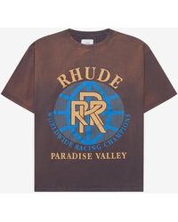 Rhude - Paradise Valley Printed Vintage T-Shirt - Lyst