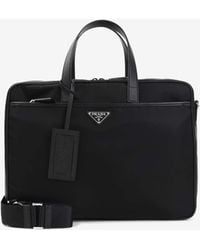 Prada - Triangle Logo Re-Nylon Briefcase - Lyst