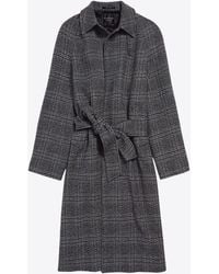 Balenciaga - One Layer Raglan Checked Wool Coat - Lyst