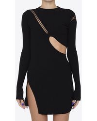 The Attico - Cut-Out Sleeved Mini Dress - Lyst