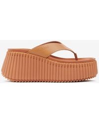 Chloé - Nama Wedge Slide 100% Bovine Leather - Lyst