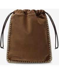Prada - Suede Leather Wish Pouch - Lyst