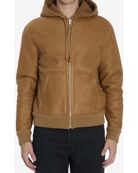 Loewe - Hooded Leather Jacket - Lyst