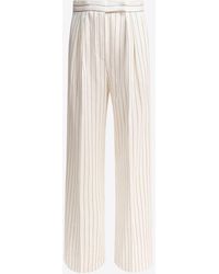 Max Mara - Clarion Pinstriped Straight-Leg Pants - Lyst