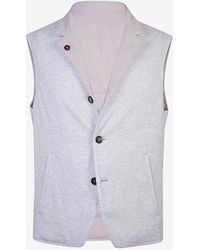 Eleventy - Reversible Buttoned Vest - Lyst
