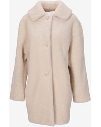 LA ROSE - Single-Breasted Fur Coat - Lyst
