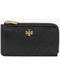 Tory Burch - Charlie Quilted Leather Zip Cardholder - Lyst