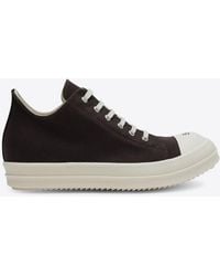 Rick Owens - Canvas Low-Top Sneakers - Lyst