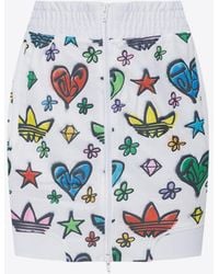 adidas Originals - X Jeremy Scott Printed Mini Skirt - Lyst