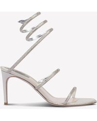 Rene Caovilla - Cleo Crystal 80 Wrap Sandals - Lyst