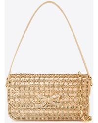 Self-Portrait - Crystal-Embellished Shoulder Bag - Lyst