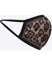 Dolce & Gabbana - Leopard-Print Poplin Face Mask - Lyst