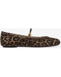 Gianvito Rossi - Carla Leopard-Print Ballerina Flats - Lyst