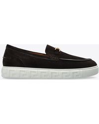 Versace - Medusa 95 Suede Loafers - Lyst