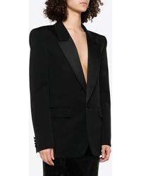 Saint Laurent - Single-Breasted Wool Tuxedo Jacket - Lyst