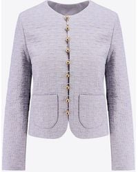 Celine - Triomphe Boutis Chelsea Striped Jacket - Lyst