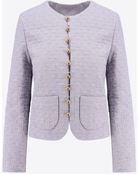 Celine - Triomphe Boutis Chelsea Striped Jacket - Lyst