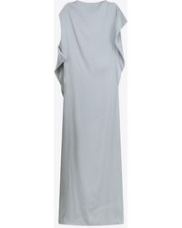 Fendi - Draped Fluid Satin Maxi Dress - Lyst