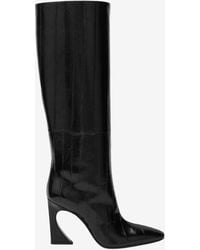 Fendi - Arco 95 Hagfish Leather Knee-High Boots - Lyst