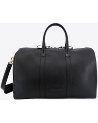 Tom Ford - Logo Patch Grained Leather Duffle Bag - Lyst