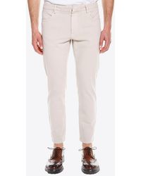 Eleventy - Slim-Fit Chino Pants With Logo-Patch - Lyst