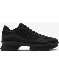 Prada - Nylon And Mesh Low-Top Sneakers - Lyst