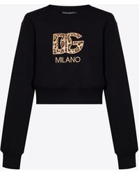 Dolce & Gabbana - Logo Embroidered Crewneck Sweatshirt - Lyst