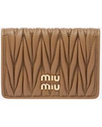 Miu Miu - Matelassé Leather Logo Cardholder - Lyst