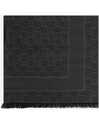 Ferragamo - Monogram Jacquard Silk Scarf - Lyst