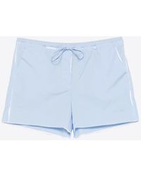 Miu Miu - Logo Embroidered Boxer Shorts - Lyst