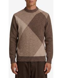Ballantyne - Diamond Pattern Wool Sweater - Lyst