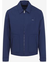 Prada - Stamped Logo Zip-Up Jacket - Lyst