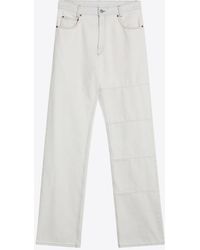 MM6 by Maison Martin Margiela - Straight-Leg Jeans With Patches - Lyst