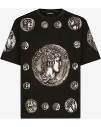 Dolce & Gabbana - Coin Print Short-Sleeved T-Shirt - Lyst