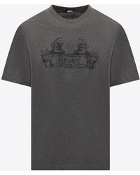 Versace - Cartouche Print Short-Sleeved T-Shirt - Lyst